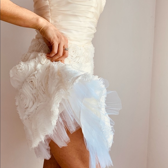 SOLD*White Cocktail Dress NWT ABS - Picture 4 of 10